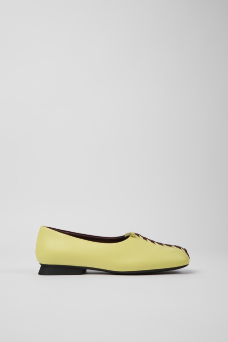 Twins Yellow And Burgundy Ballerina Flats For Women Exclusive Camper AU