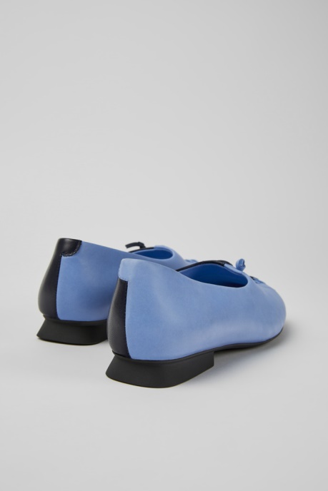 Twins Blue Leather Ballerina Flats For Women Exclusive Camper AU