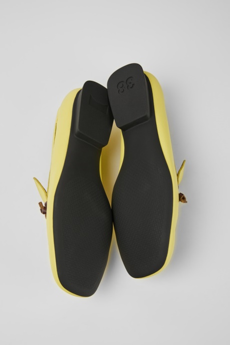 Exclusive Camper AU Casi Myra Yellow And Brown Leather Loafers For Women