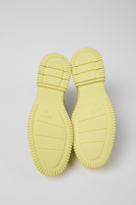 Design Pix Black And Yellow Leather Lace-Up Shoes For Women Camper AU