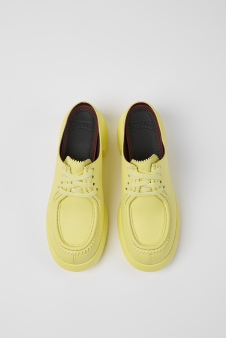 Design Thelma Yellow Leather Mules For Women Camper AU