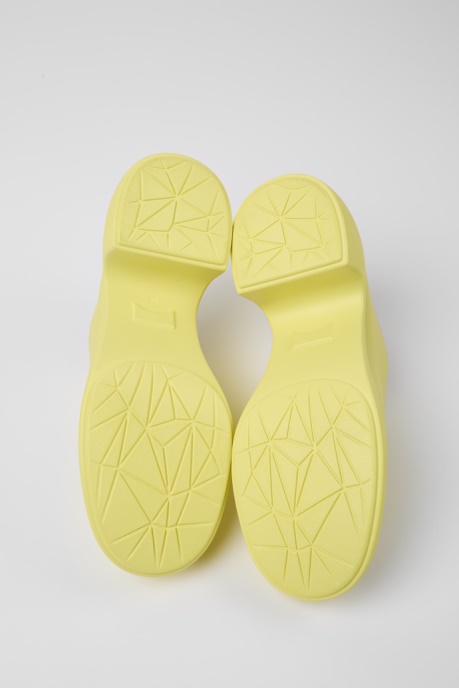 Design Thelma Yellow Leather Mules For Women Camper AU