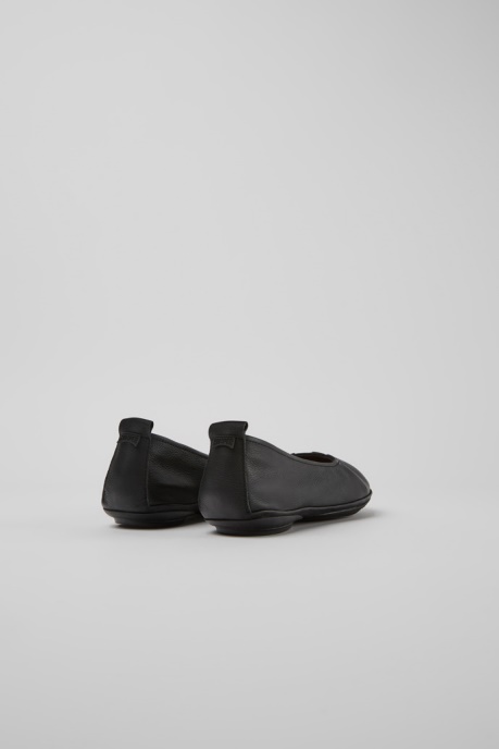 Camper AU Right Black Leather Ballerina Flats For Women New Arrivals