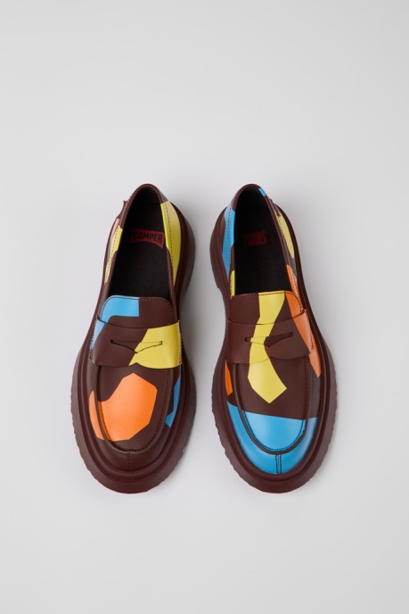 Twins Multicolored Printed Loafers For Women Camper AU New Arrivals