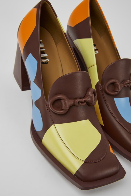 Exclusive Camper AU Twins Multicolored Leather Heels For Women