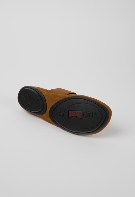 Right Brown Nubuck Ballerina Flats For Women Exclusive Camper AU