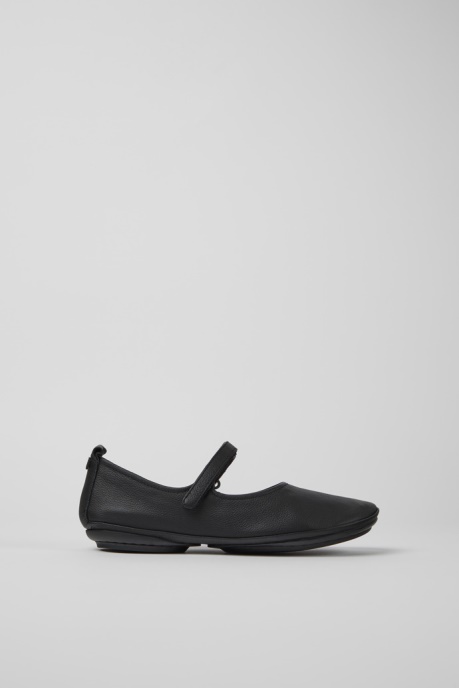 Right Black Leather Ballerina Flats For Women Exclusive Camper AU