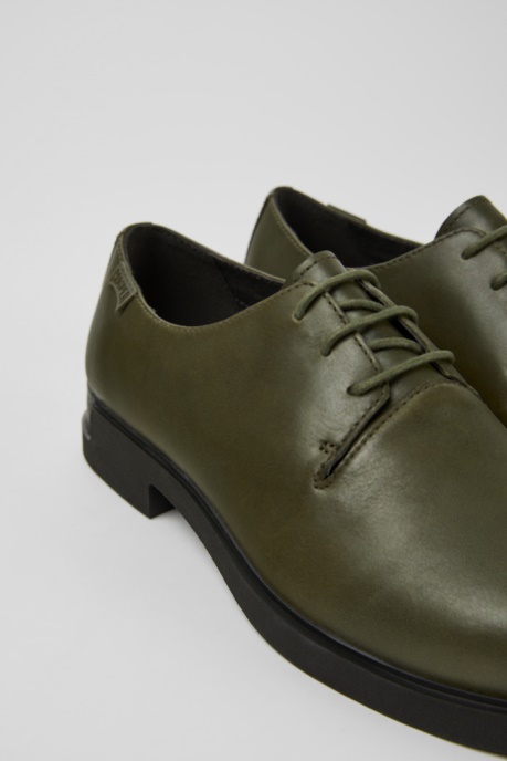 Iman Dark Green Leather Shoes For Women Exclusive Camper AU