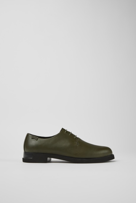 Iman Dark Green Leather Shoes For Women Exclusive Camper AU
