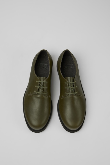 Iman Dark Green Leather Shoes For Women Exclusive Camper AU