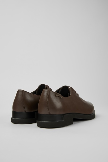 Camper AU Design Iman Dark Brown Leather Shoes For Women