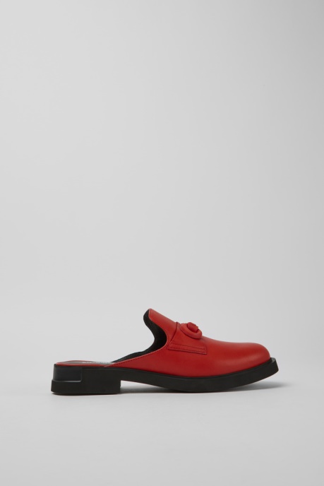 Design Twins Semiopen Red Leather Shoes Camper AU
