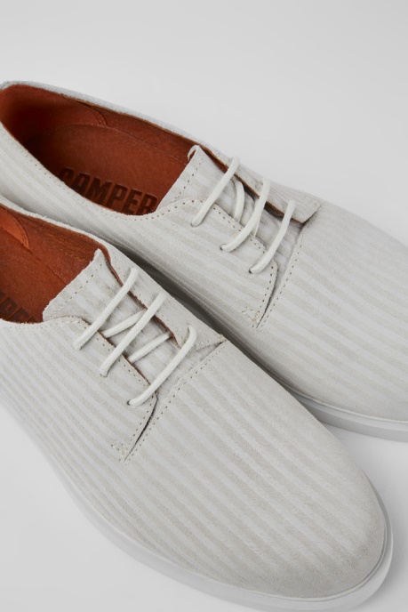 Camper AU Iman White Nubuck Shoes For Women New Arrivals