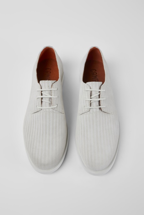 Camper AU Iman White Nubuck Shoes For Women New Arrivals