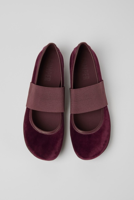 Design Right Burgundy Ballerina Shoes Camper AU