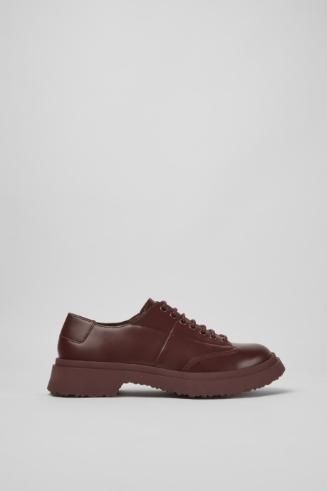 Walden Burgundy Leather Lace-Up Shoes Exclusive Camper AU