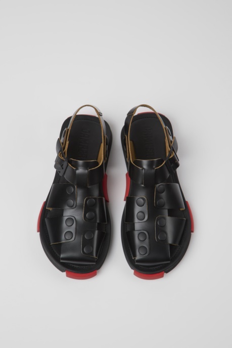 Set Black Leather Sandals For Women Camper AU New Arrivals
