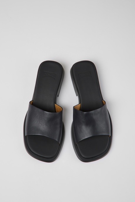 Dana Black Leather Sandals For Women Camper AU New Arrivals