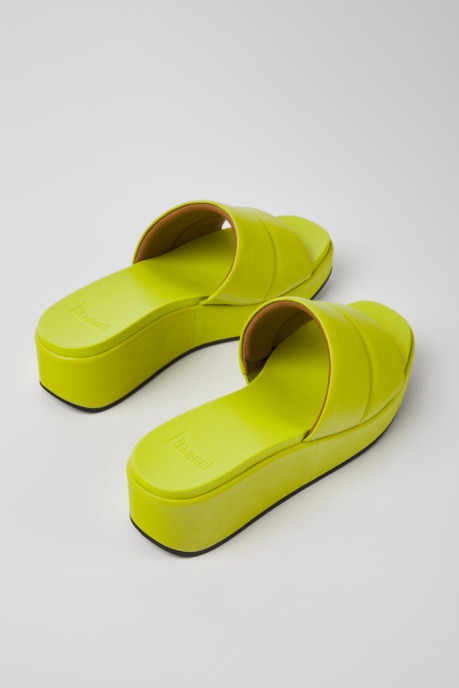 Camper AU Design Misia Green Leather Sandals For Women