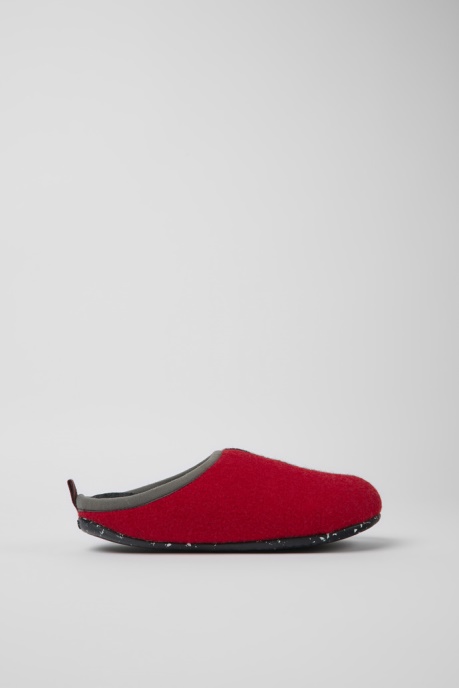Twins Gray Red And Burgundy Wool Slippers For Women Exclusive Camper AU