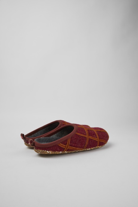 Twins Burgundy Wool Women's Slippers Exclusive Camper AU