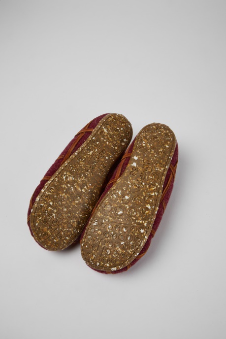Twins Burgundy Wool Women's Slippers Exclusive Camper AU