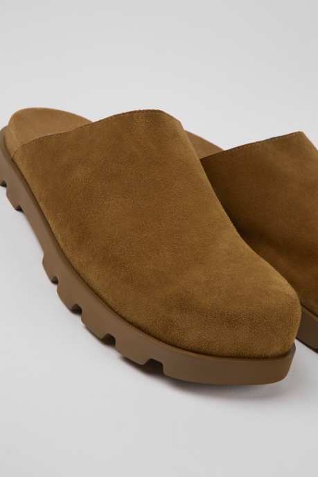 Exclusive Camper AU Brutus Sandal Brown Leather Clogs For Men