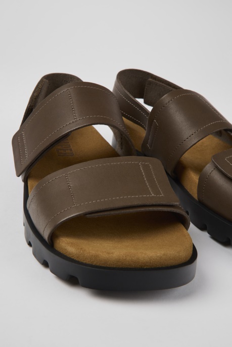 Brutus Sandal Brown Leather Sandals For Men Camper AU New Arrivals