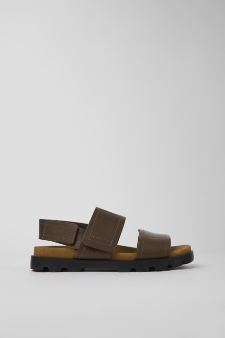 Brutus Sandal Brown Leather Sandals For Men Camper AU New Arrivals