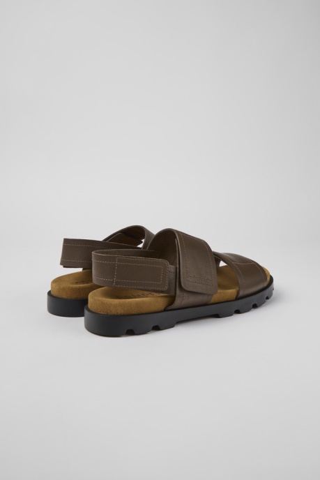 Brutus Sandal Brown Leather Sandals For Men Camper AU New Arrivals