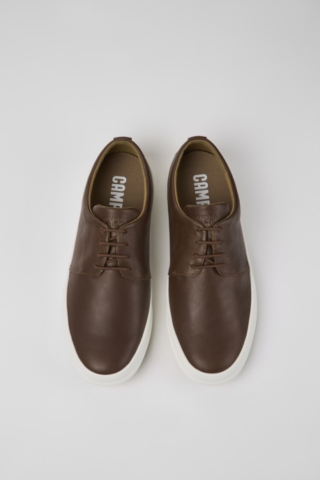 Exclusive Camper AU Chasis Brown Leather Shoes For Men