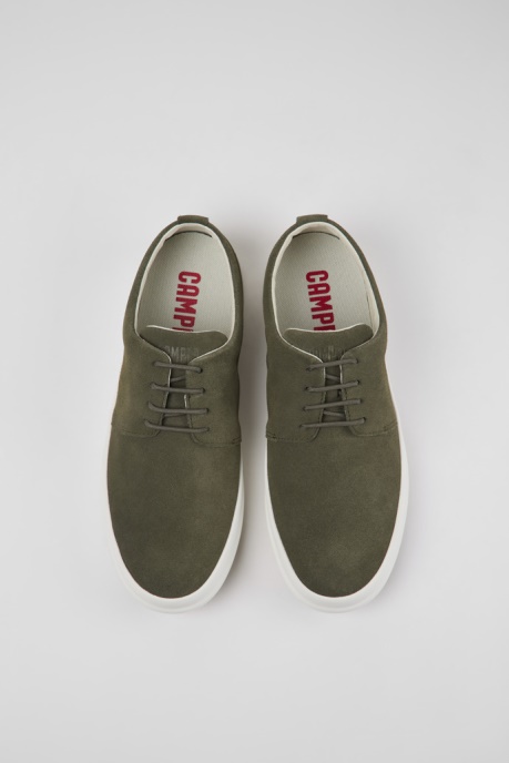 Chasis Green Nubuck Shoes For Men Camper AU New Arrivals