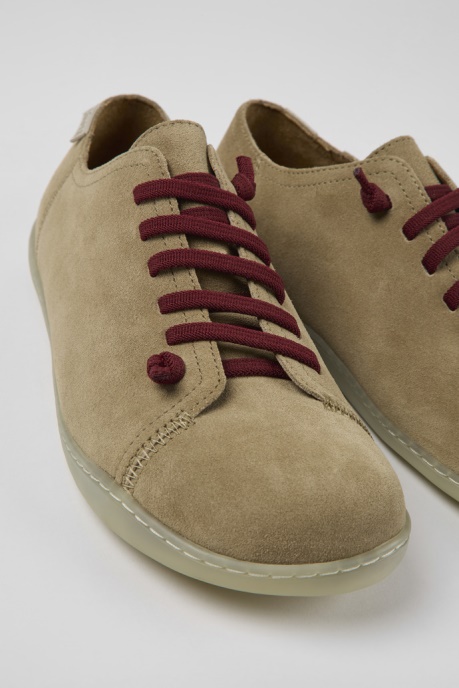 Camper AU Peu Beige Nubuck Shoes For Men New Arrivals