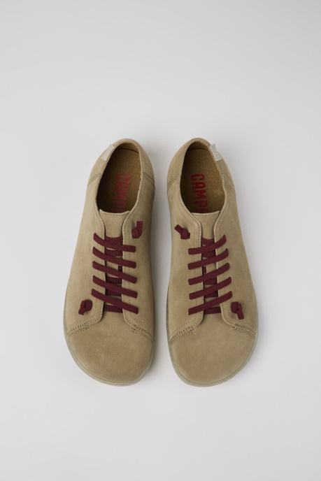 Camper AU Peu Beige Nubuck Shoes For Men New Arrivals
