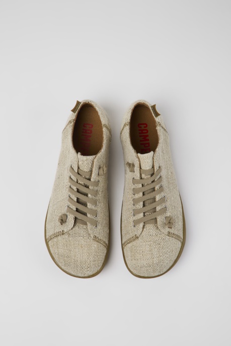 Peu Beige Textile Shoes For Men Exclusive Camper AU