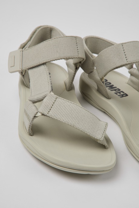 Camper AU Match Gray Textile Sandals For Men New Arrivals