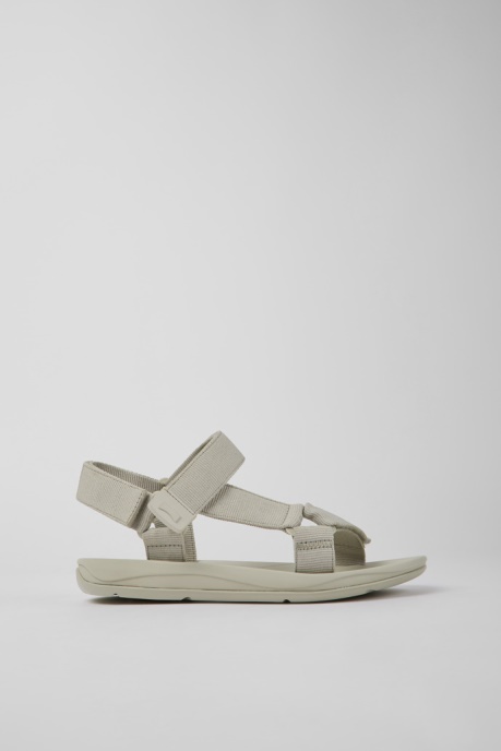 Camper AU Match Gray Textile Sandals For Men New Arrivals