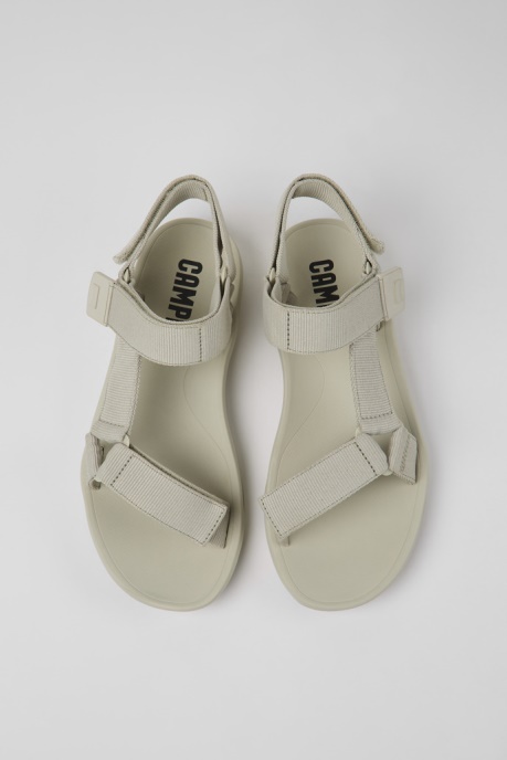 Camper AU Match Gray Textile Sandals For Men New Arrivals