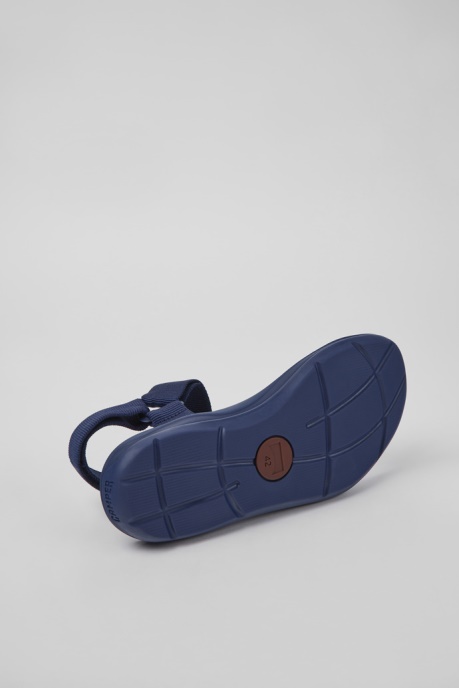 Camper AU Design Match Blue Textile Sandals For Men