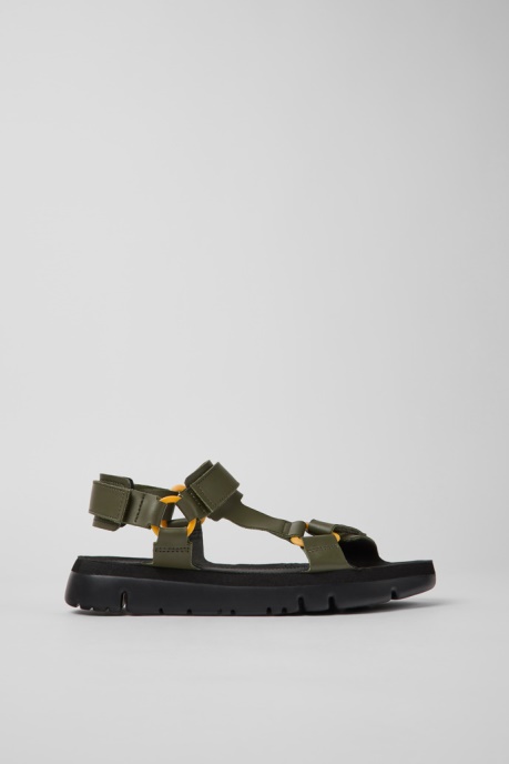 Oruga Green Leather Sandals For Men Camper AU New Arrivals