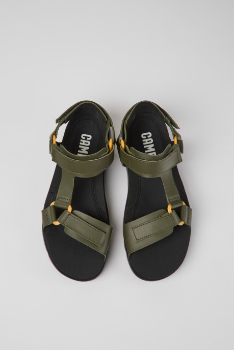 Oruga Green Leather Sandals For Men Camper AU New Arrivals