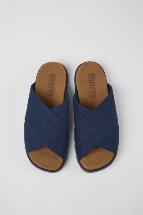 Design Brutus Sandal Blue Recycled Cotton Sandals For Men Camper AU