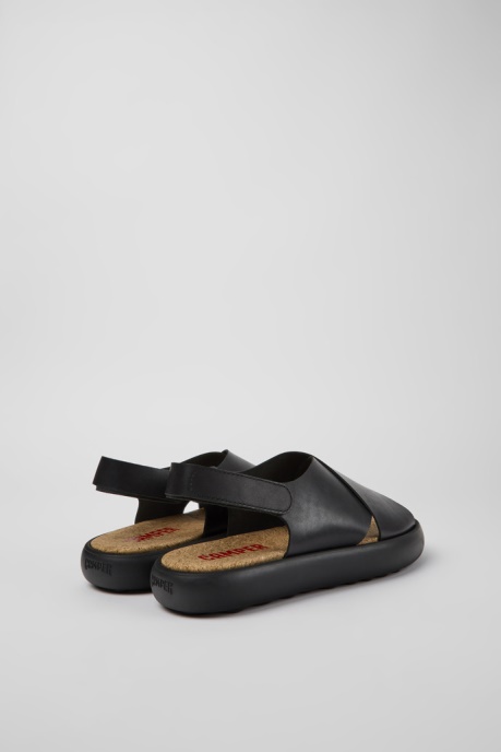 Pelotas Flota Black Leather Sandals For Men Exclusive Camper AU