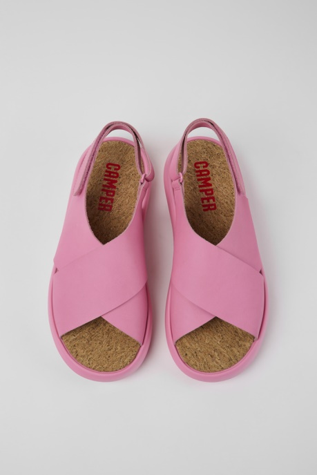 Pelotas Flota Pink Leather Sandals For Men Exclusive Camper AU