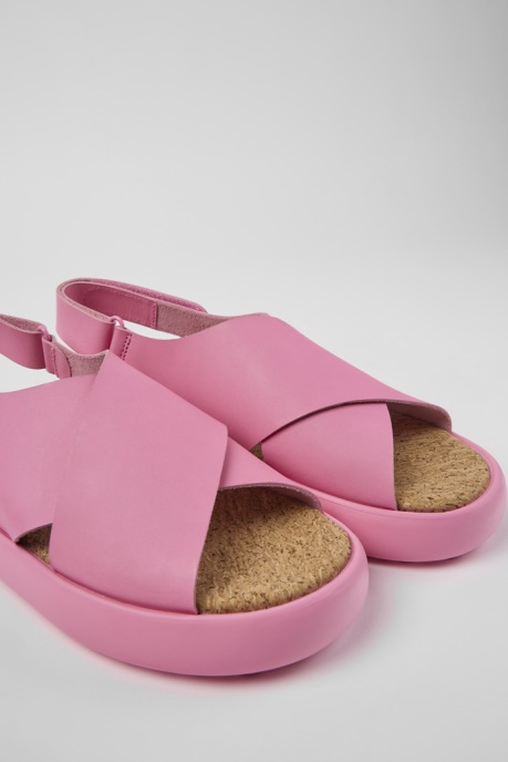 Pelotas Flota Pink Leather Sandals For Men Exclusive Camper AU