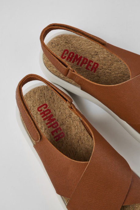 Pelotas Flota Brown And White Leather Sandals For Men Camper AU New Arrivals