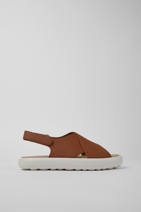 Pelotas Flota Brown And White Leather Sandals For Men Camper AU New Arrivals