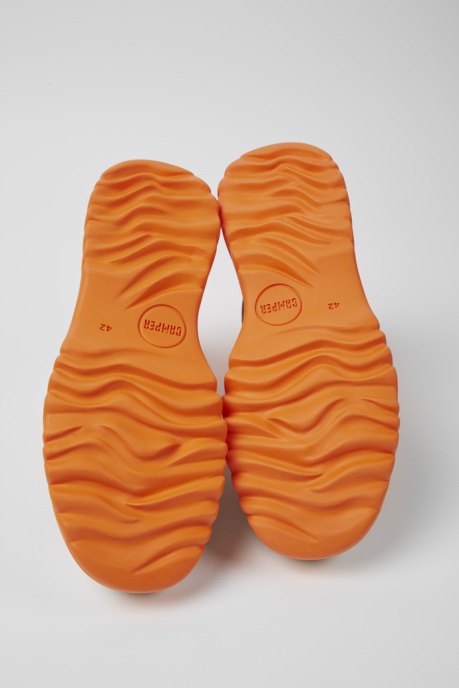 Camper AU Design Teix Orange And Beige Ankle Boots For Men