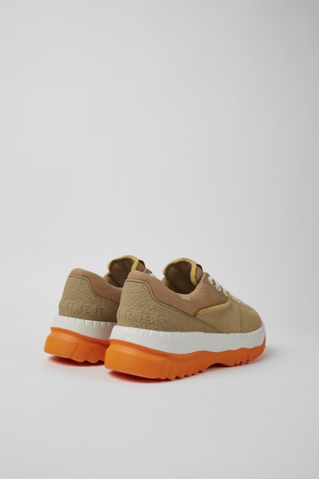 Camper AU Teix Beige Recycled Textile And Nubuck Shoes For Men New Arrivals