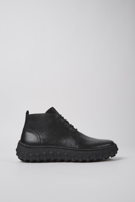 Camper AU Design Ground Michelin Black Lace Up Ankle Boot For Men